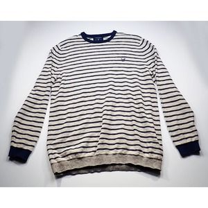 Mens American Eagle Long Sleeve Stripes 100% Cotton Sweater XLT XL Tall